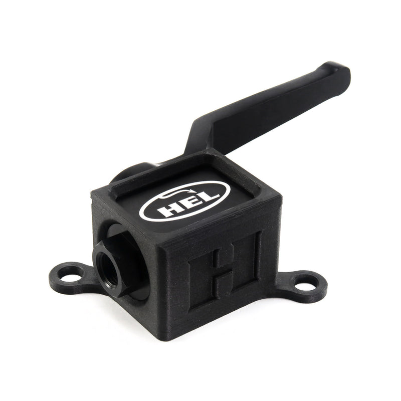 HEL Hydraulic Brake Line Lock with optional Vertical Lever Cage Bracket