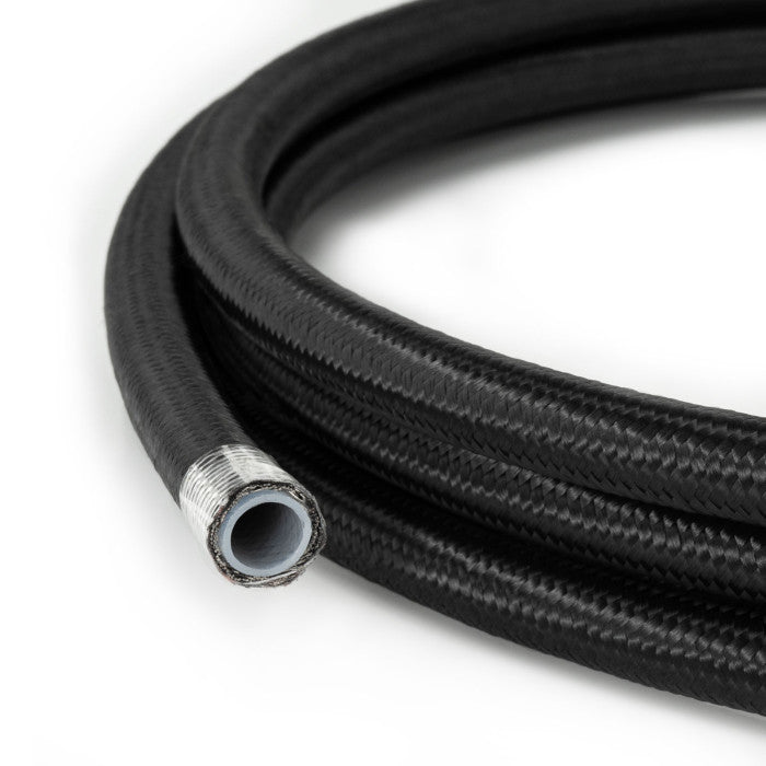 AN6 PTFE Black Nylon Braided Fuel, Oil, Coolant Hose Line