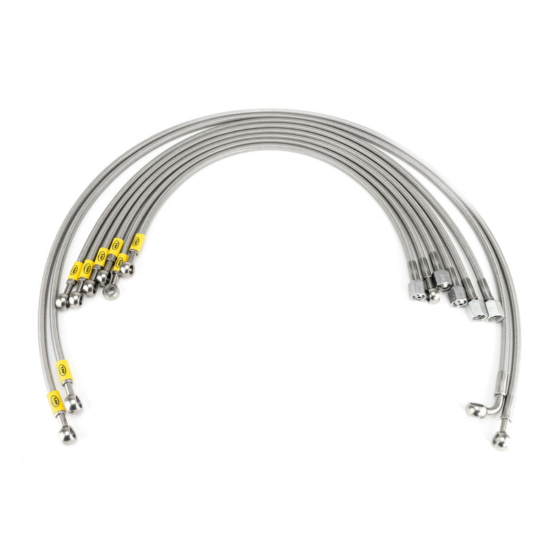 HEL Performance Fuel Injector Lines for Audi Quattro K-JET M12 Injectors / M8 Banjo Fittings 1980-1991, Stainless Steel Braided