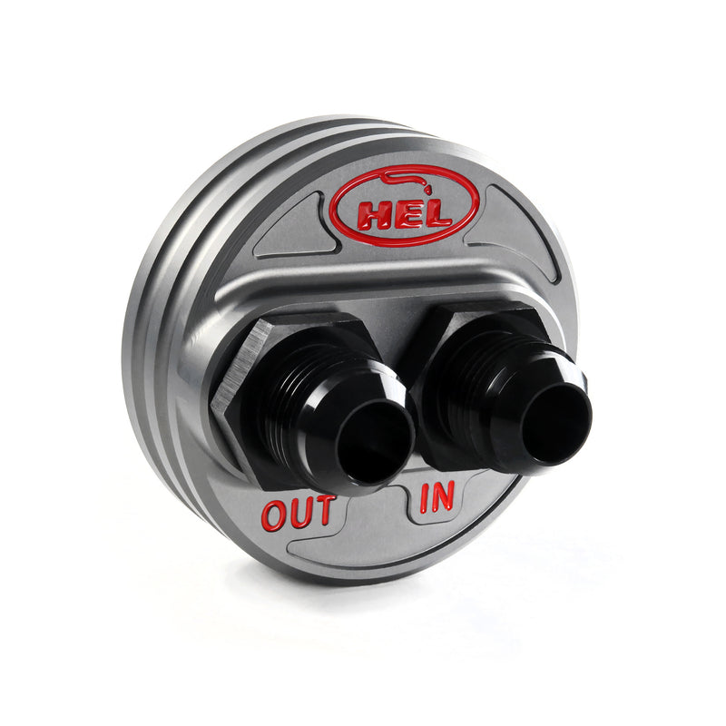 HEL Performance Oil Filter Relocation Take Off Plate