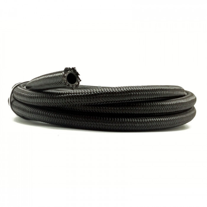 -8 AN (11mm ID) Black Nylon Cotton Braided Hose
